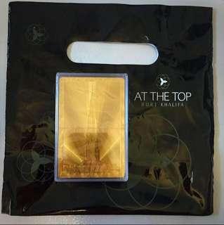 Brand NEW: Limited Edition Burj Khalifa, Dubai @ At The Top Gold Plated Playing Poker Cards