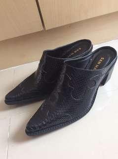 Brandnew Vera Pelle Italian Shoes Mule High Heels