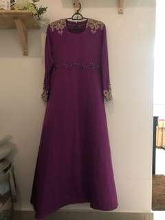 Dark purple dress/modern jubah