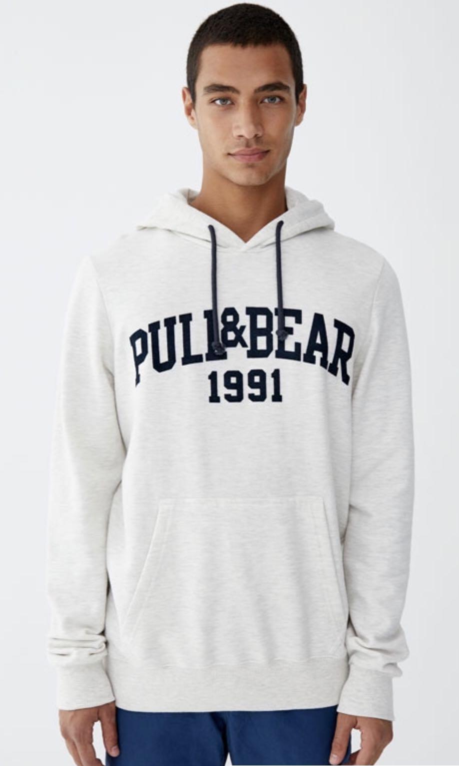 Pull and bear new arrivals white hoodie