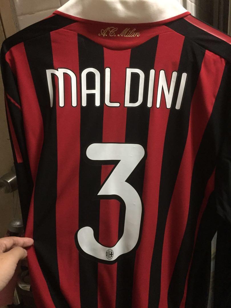 Ac Milan 2009 10 Farewell Player Issue Shirt Maldini 3 Xl Sports Sports Apparel On Carousell