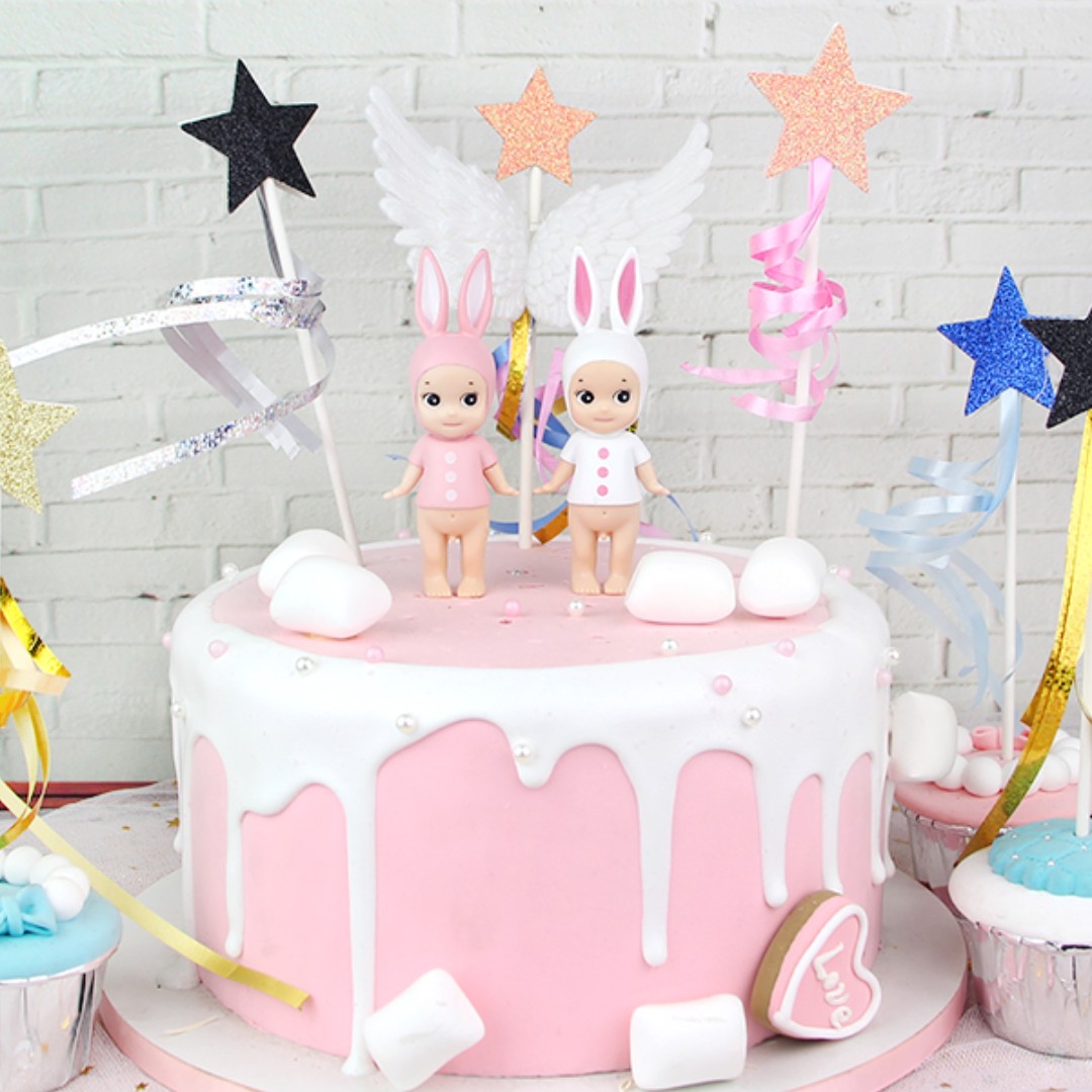 Angel Baby Cake Decoration Birthday Cake Topper Set Design