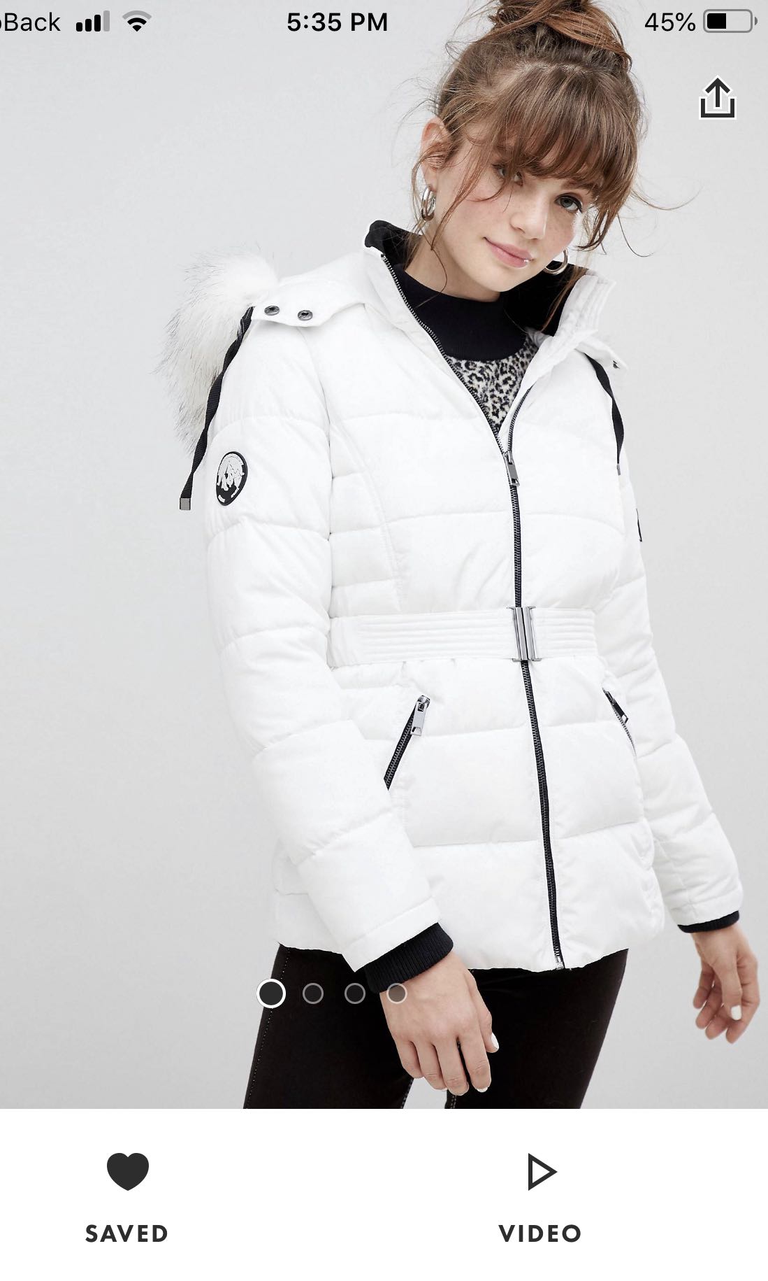 Bn Asos New Look Faux Fur Belted Padded Winter Coat Women S