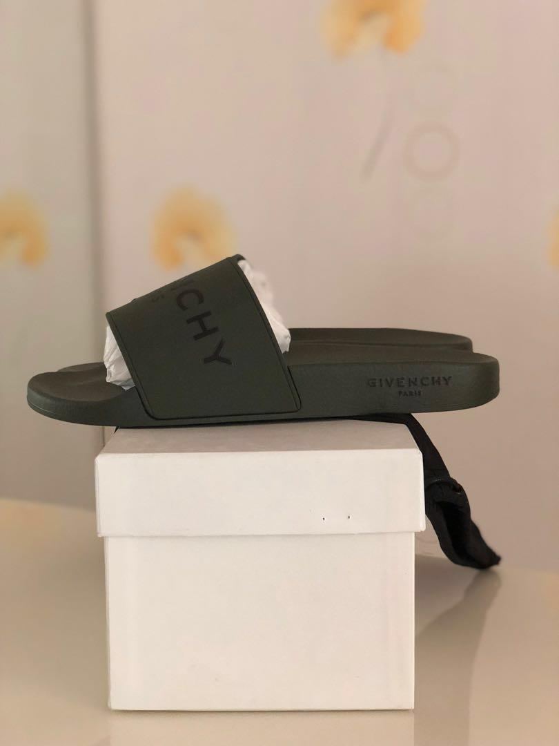 Givenchy khaki slides cheap