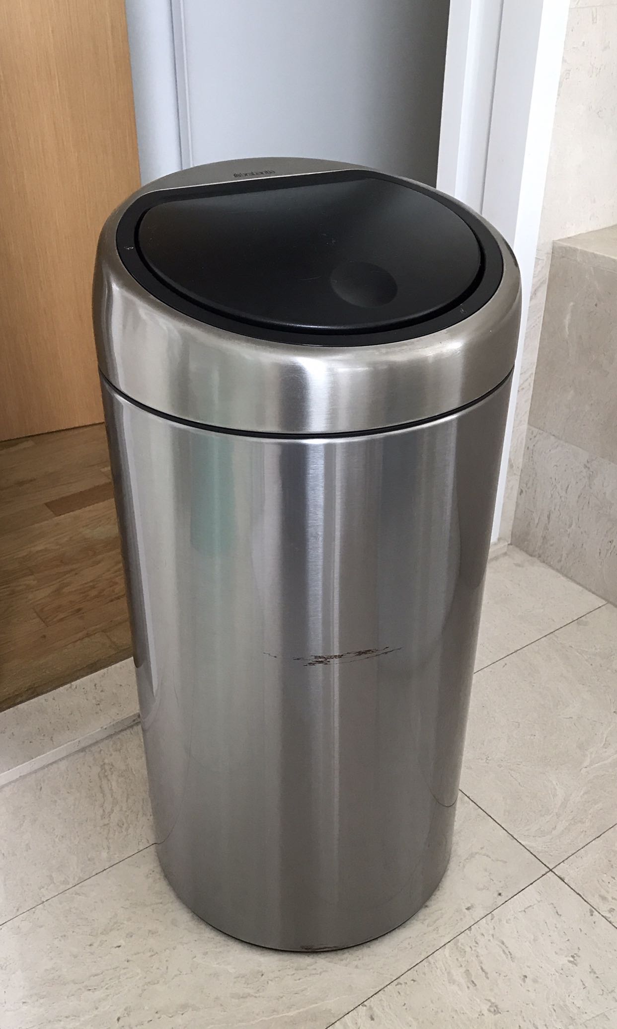Brabantia Stainless Steel Dustbin 40L touch lid, Furniture & Home