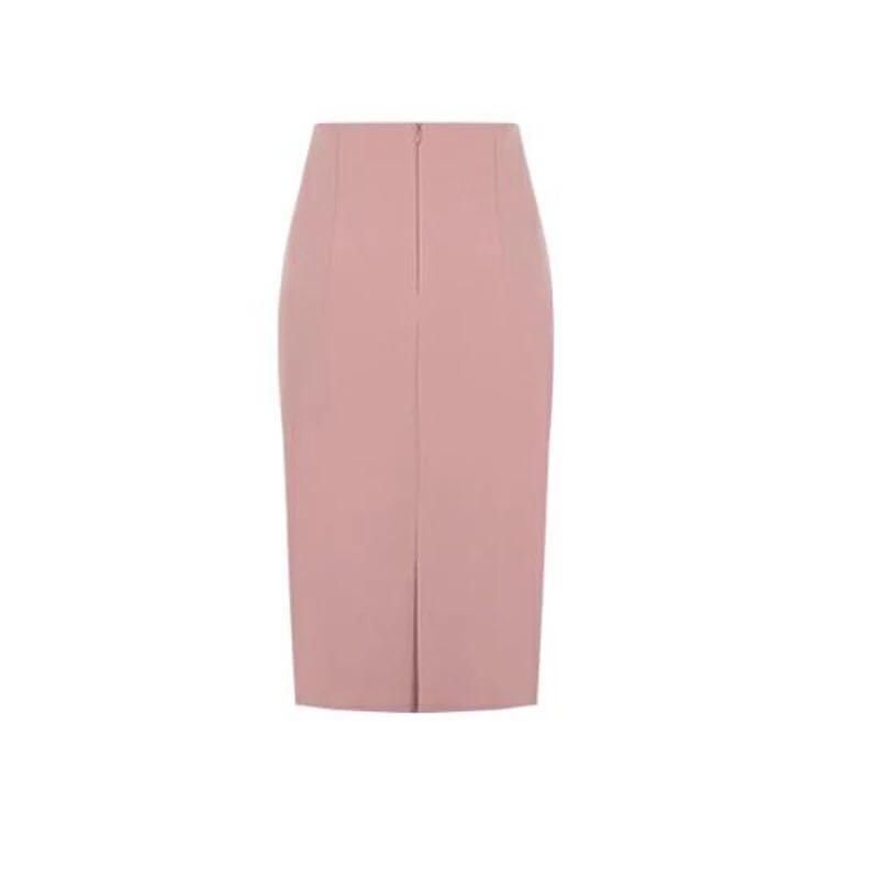 pink business casual skirt