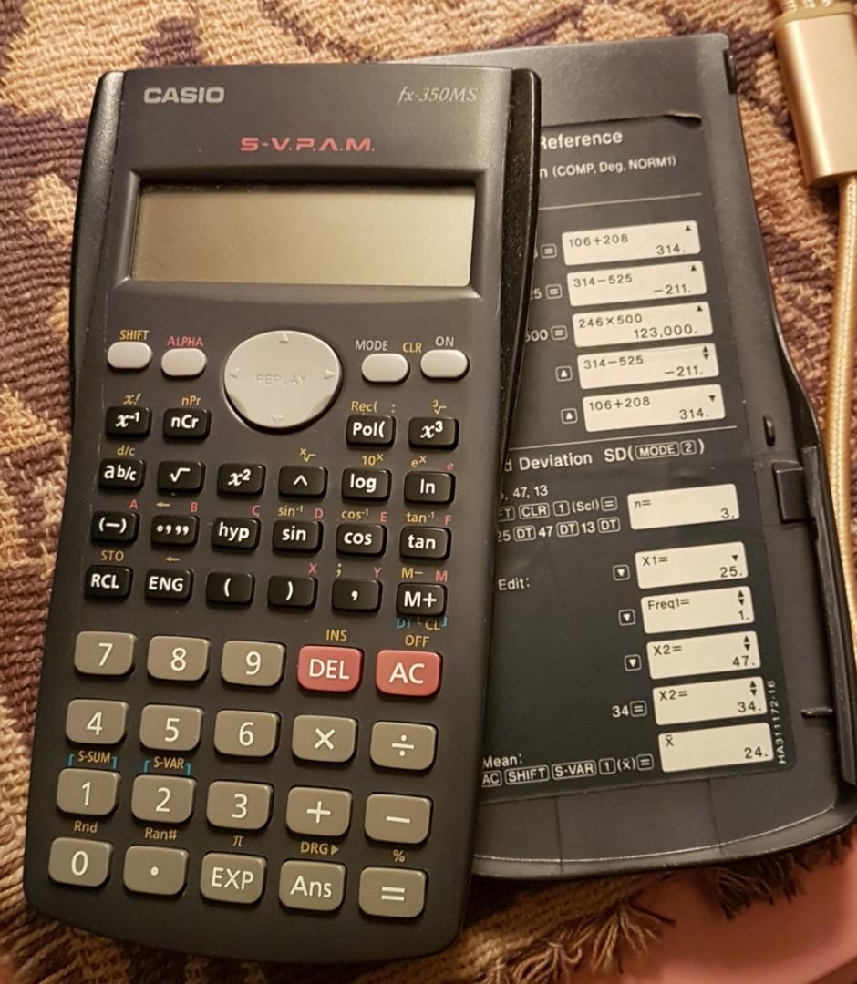 Casio Scientific Calculator Fx 350ms Hobbies Toys Stationery Craft Stationery School Supplies On Carousell