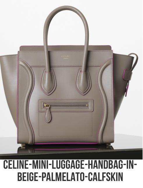 celine mini luggage handbag