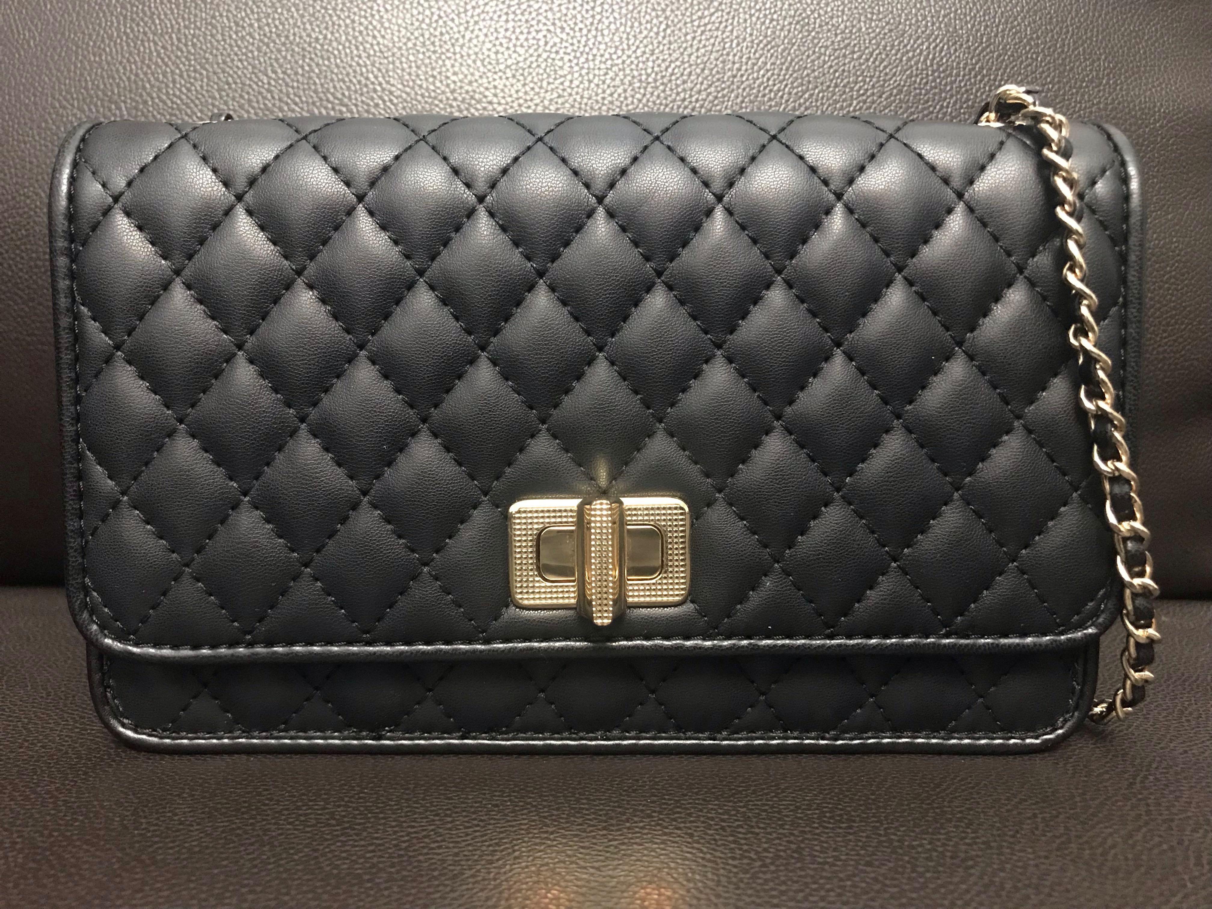 Charles & Keith Quilted Chain Strap Bag, Women's Fashion, Bags 