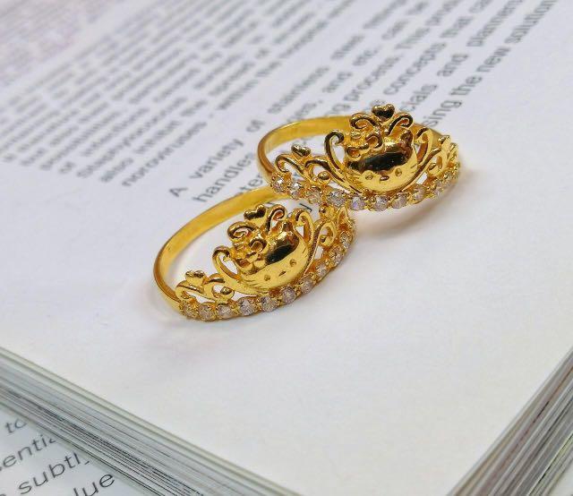 Cincin Emas 916 Hello Kitty 3g Murah Offer Women S Fashion Jewellery On Carousell