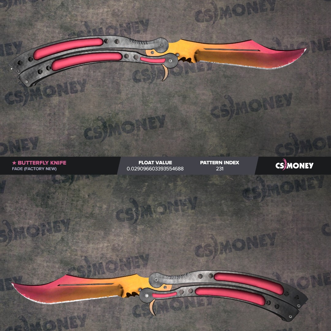 CSGO Butterfly Knife Fade FN, Video Gaming, Gaming Accessories, Game