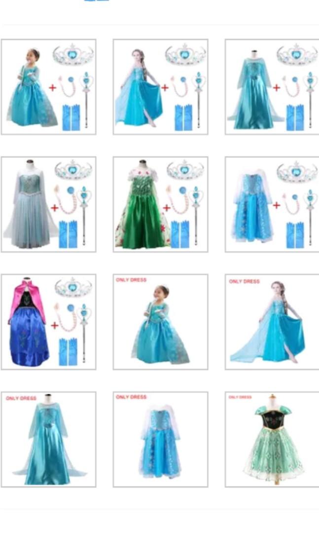 Elsa Anna With Without Set Crown Warn Gloves A B C D E F G H I J K L M N O P Size 3t To 10t Bulletin Board
