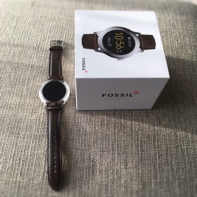 Fossil Q Founder 2.0 Dark Brown Leather Smartwatch