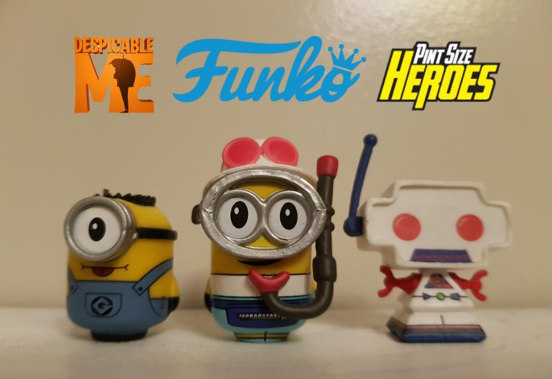 Funko Pint Size Heroes: Minions / Despicable Me (Category: Designer & Blind Box Toys) located in Mandaluyong City. Submitted by urumikanzaki (Listing ID 194602027, Image 1). Description: For Sale: Funko Pint Size Heroes: Minions / Despicable Me 300 each, 800 for all 3.