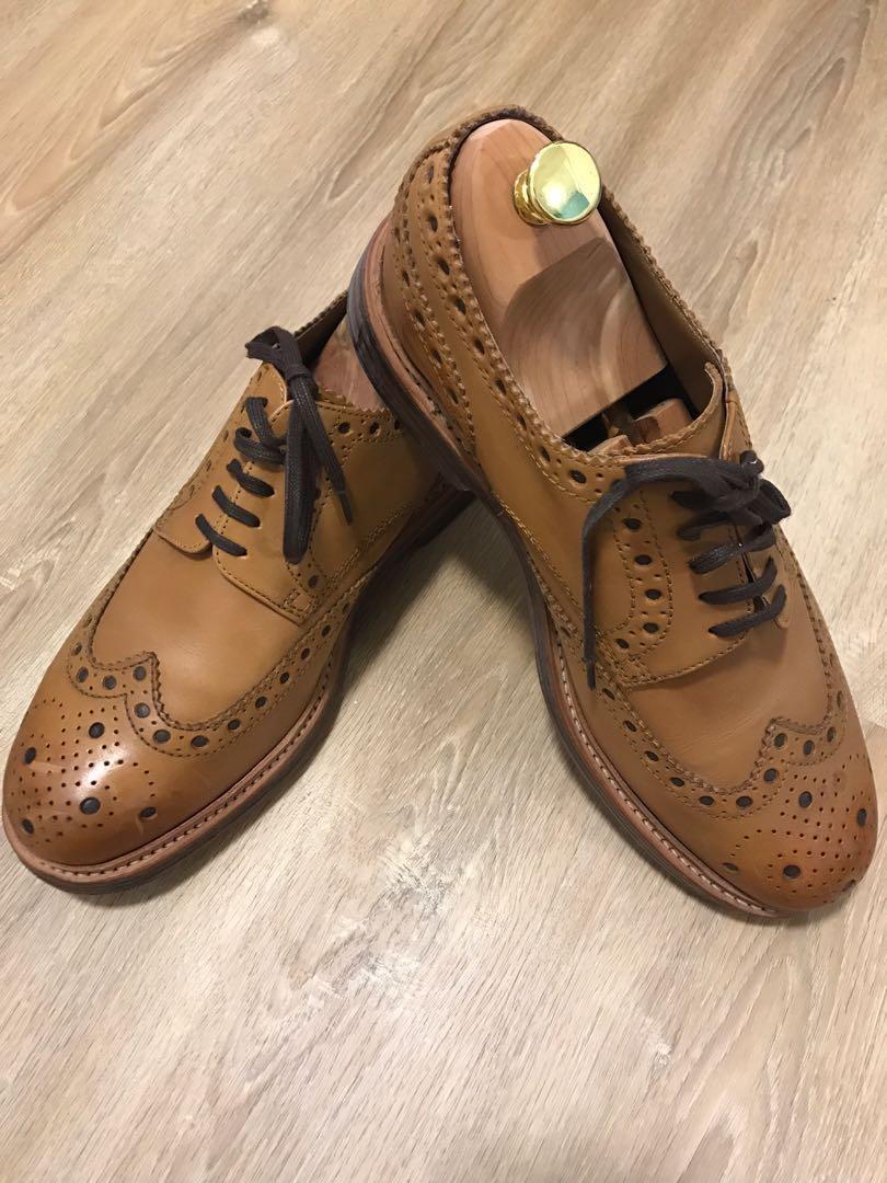 8UK Grenson RETRO CLASSIC GRENSON BROGUE SUEDE LEATHER SHOES-LAST MADE IN ENGLAND 