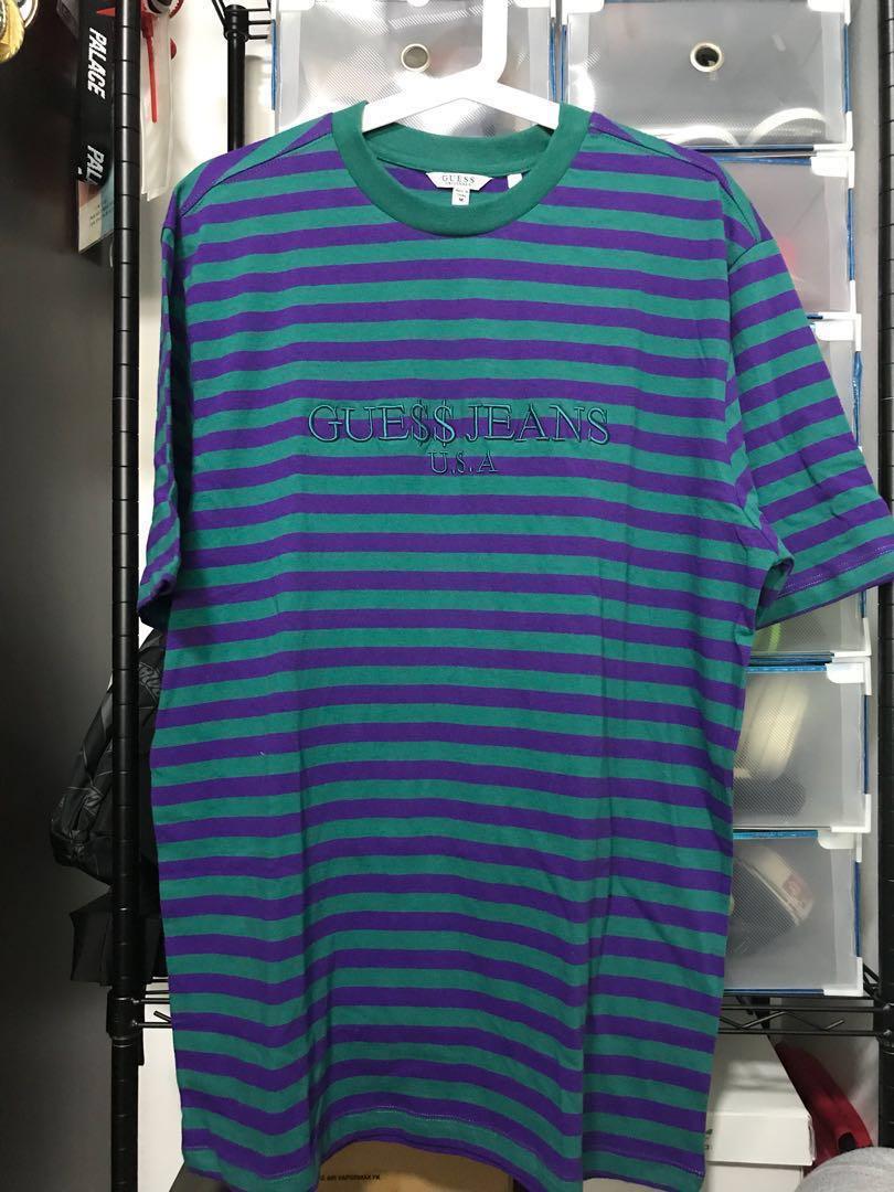 Green and purple guess shirt hotsell