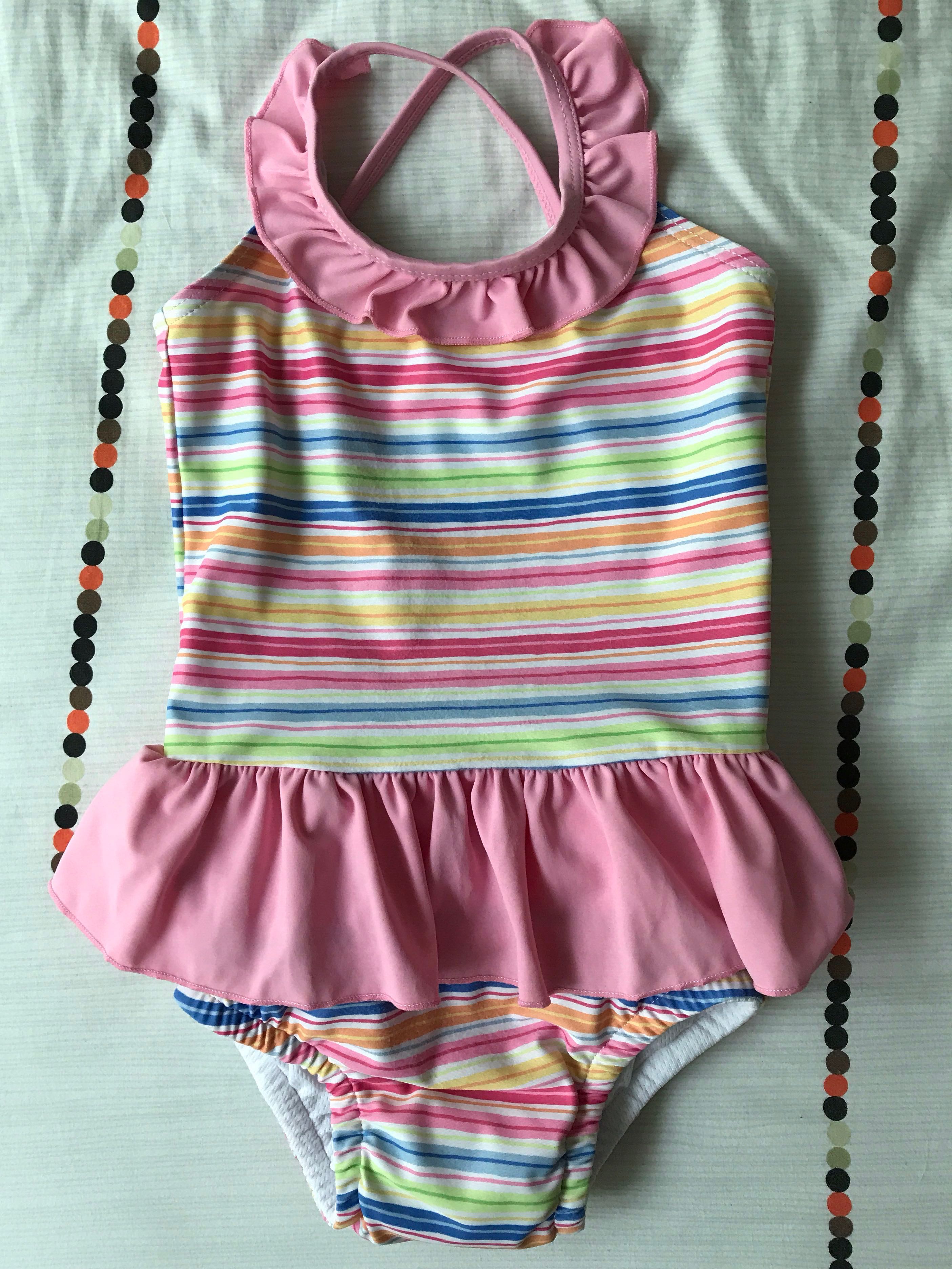 baby girl swimsuit with built in diaper