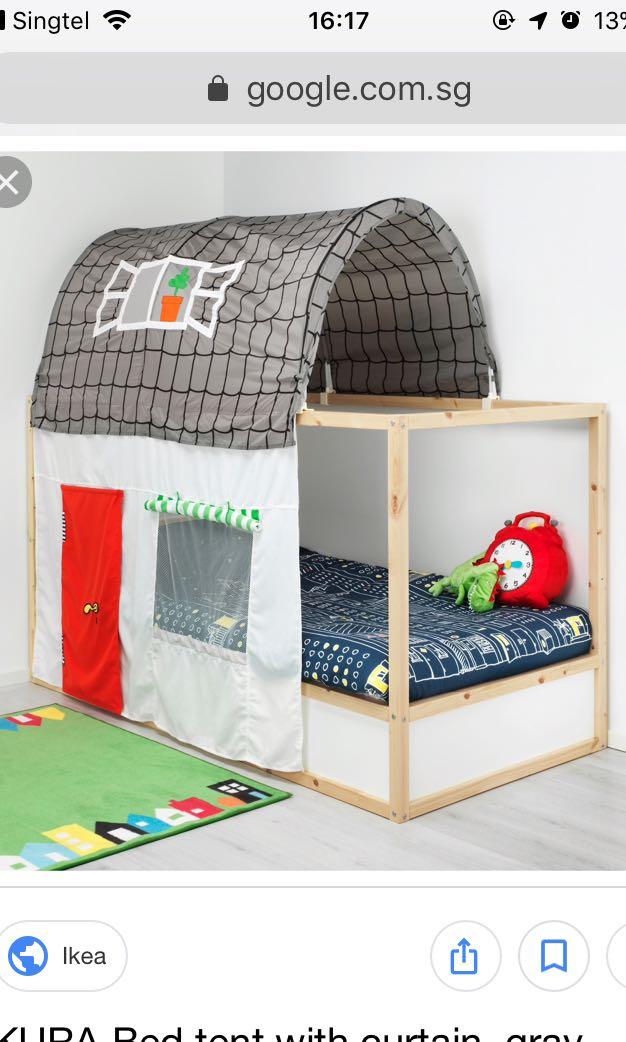 Ikea KURA bed tent, Babies & Kids, Baby Nursery & Kids Furniture, Bed ...