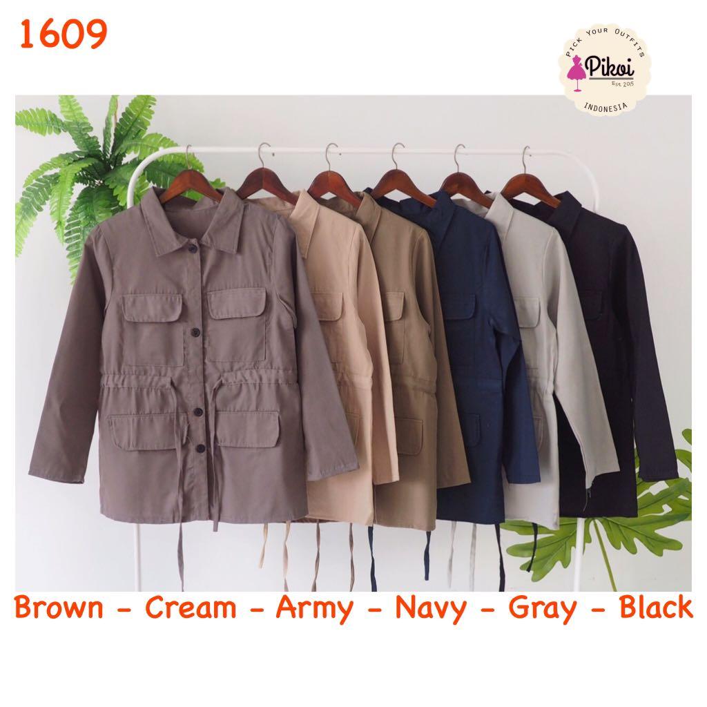 Jaket parka baju parka polos outer parka baju atasan tunik murah 1609