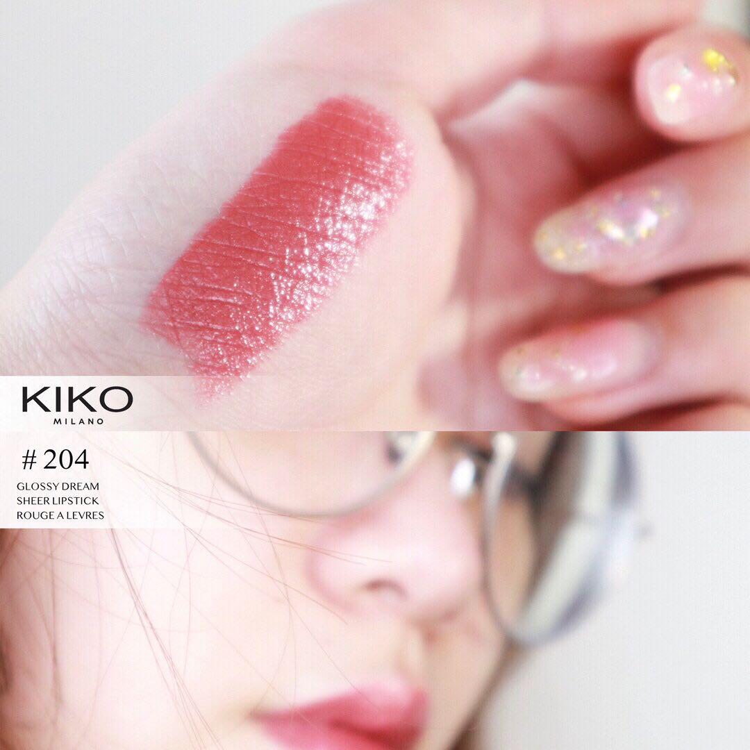 Kiko Milano 204 Warm Rose Glossy Dream Sheer Lipstick