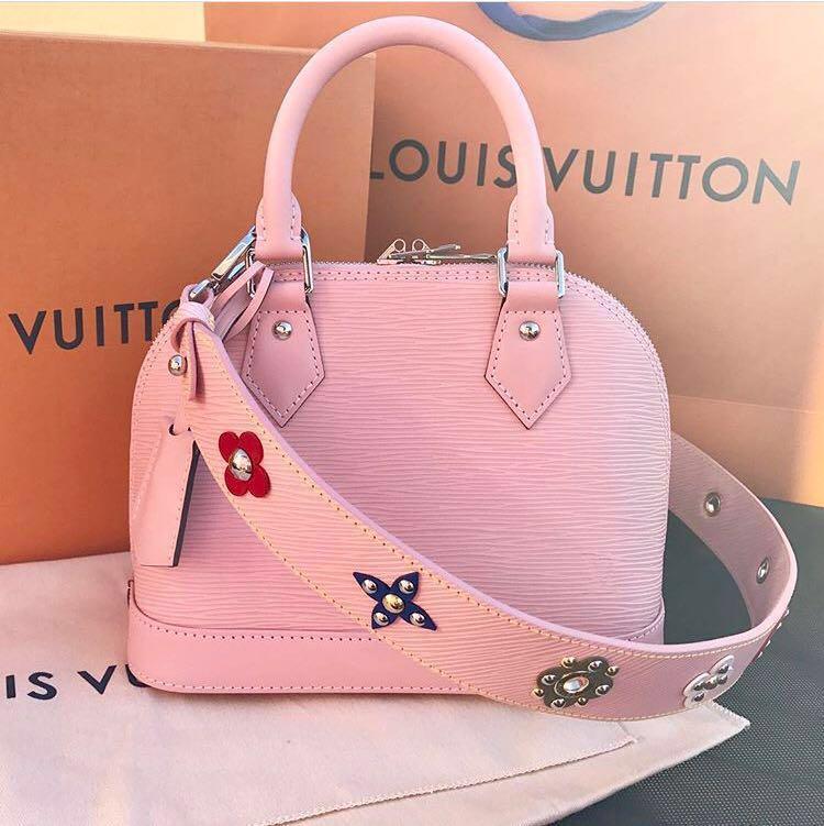 LV Alma BB Rose Ballerine Patent, Luxury, Bags & Wallets on Carousell