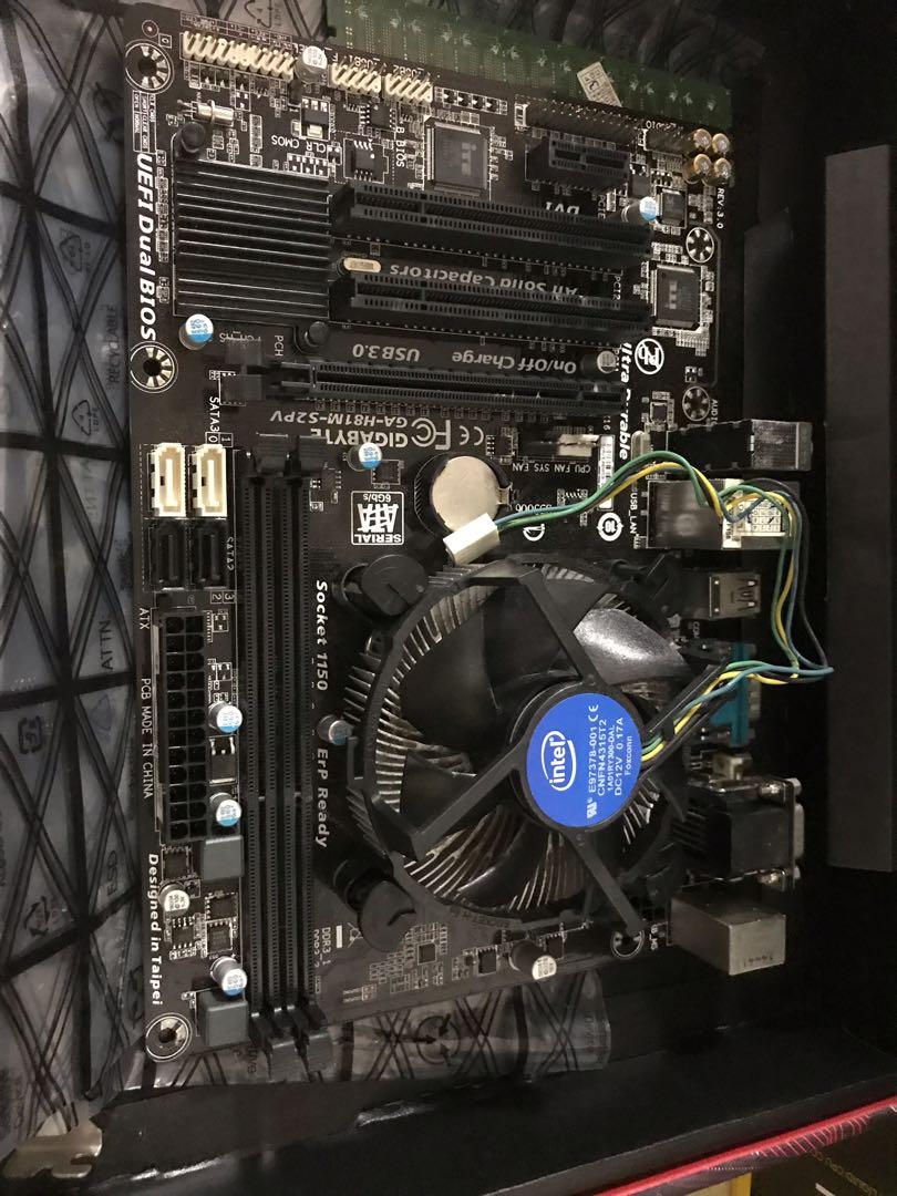 Motherboard GAH81MS2PV with processor, Computers & Tech, Parts