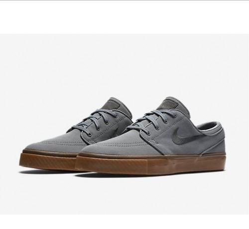 nike sb janoski grey & gum canvas skate shoes