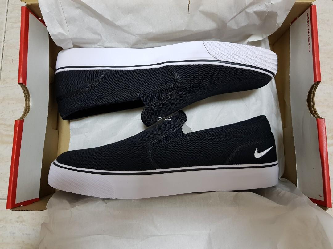 Nike Toki Slip On Black and White Men s Fashion Footwear Sneakers on Carousell