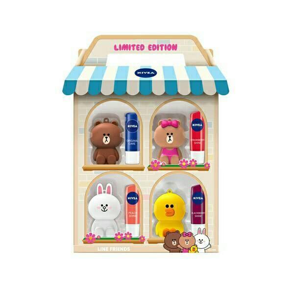 NIVEA X LINE FRIENDS LIP BALM & LIP BALM HOLDER, Beauty & Personal Care