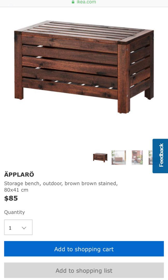 Outdoor Storage Bench Furniture Tables Chairs On Carousell