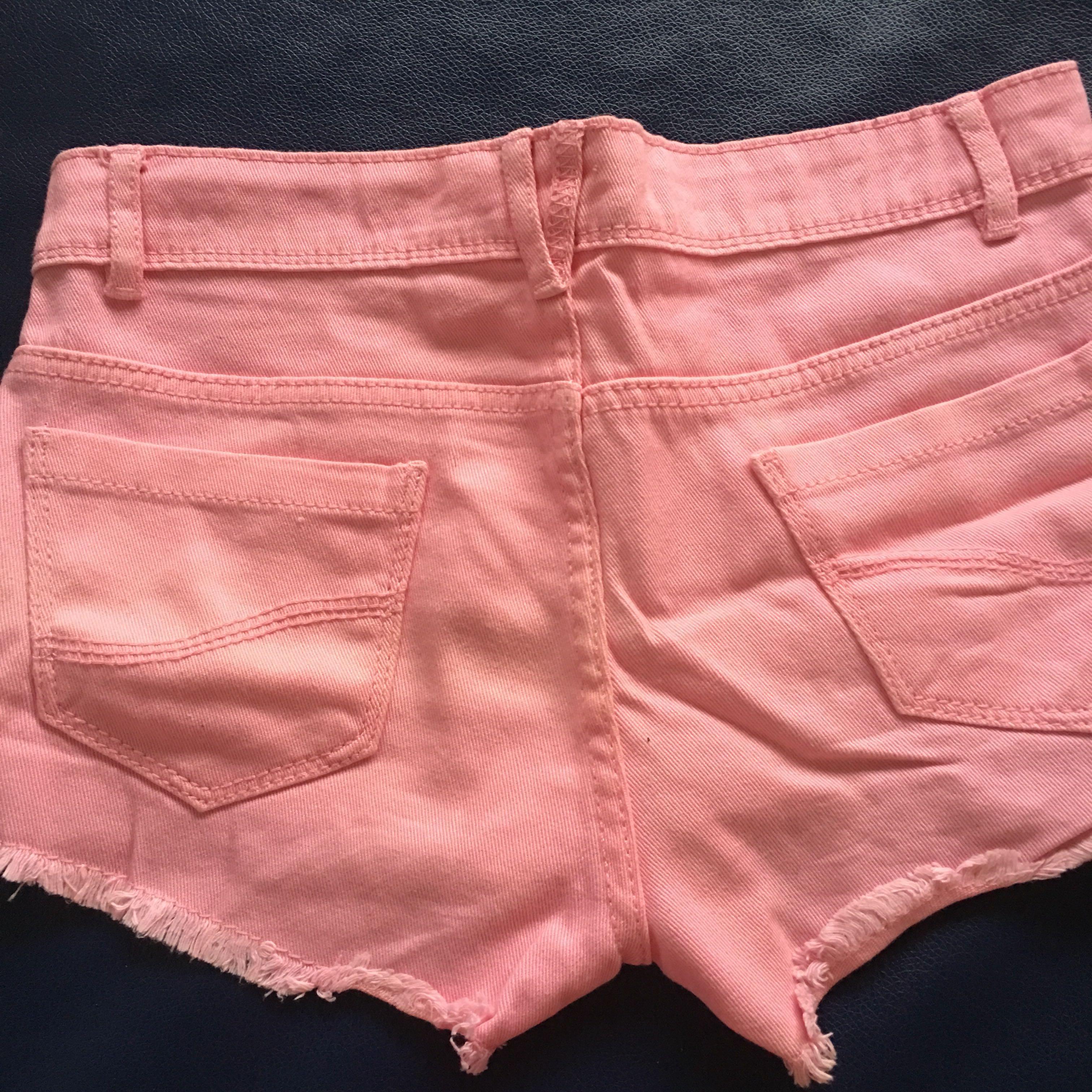 PINK DENIM SHORTS, Women's Fashion, Bottoms, Shorts on Carousell