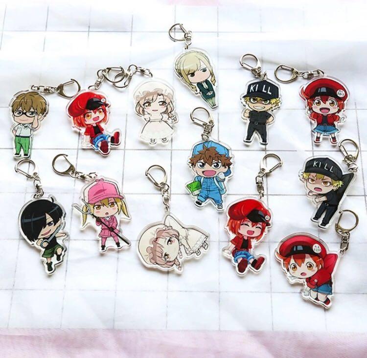 Get Wallpaper Po Hataraku Saibou Cells At Work Keychain Assortment For iPhone Free