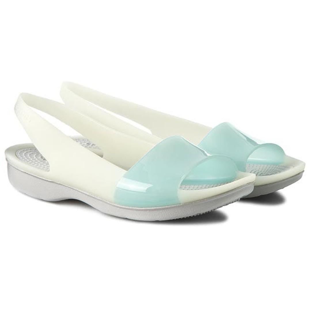 crocs colorblock slingback flat