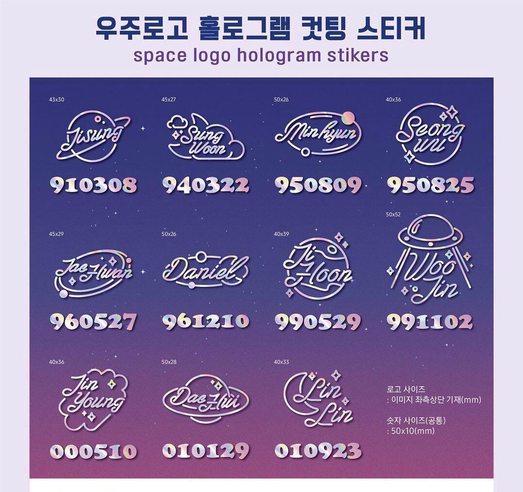 Sharing Wanna One Logo Hologram Stickers Entertainment K Wave On Carousell
