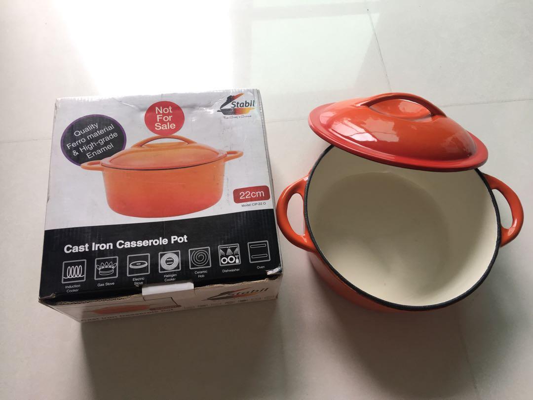 Stabil Cast Iron Casserole Pot Home Appliances Kitchenware On Carousell