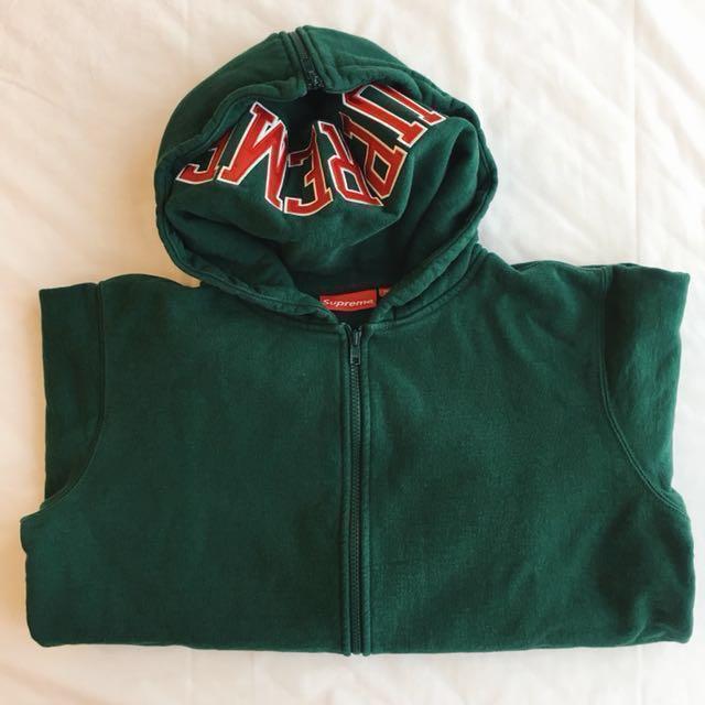 supreme split hood zip up