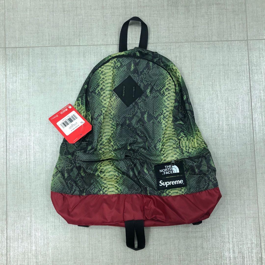 supreme x tnf snakeskin backpack