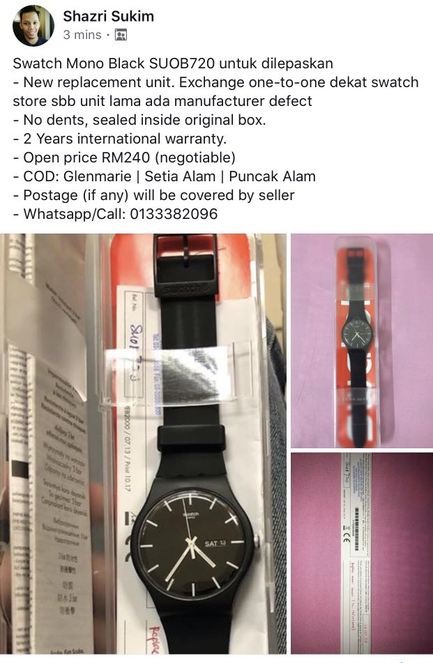 Swatch Mono Black SUOB720