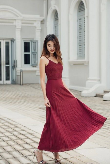 Lady Love Song Dress (Burgundy)