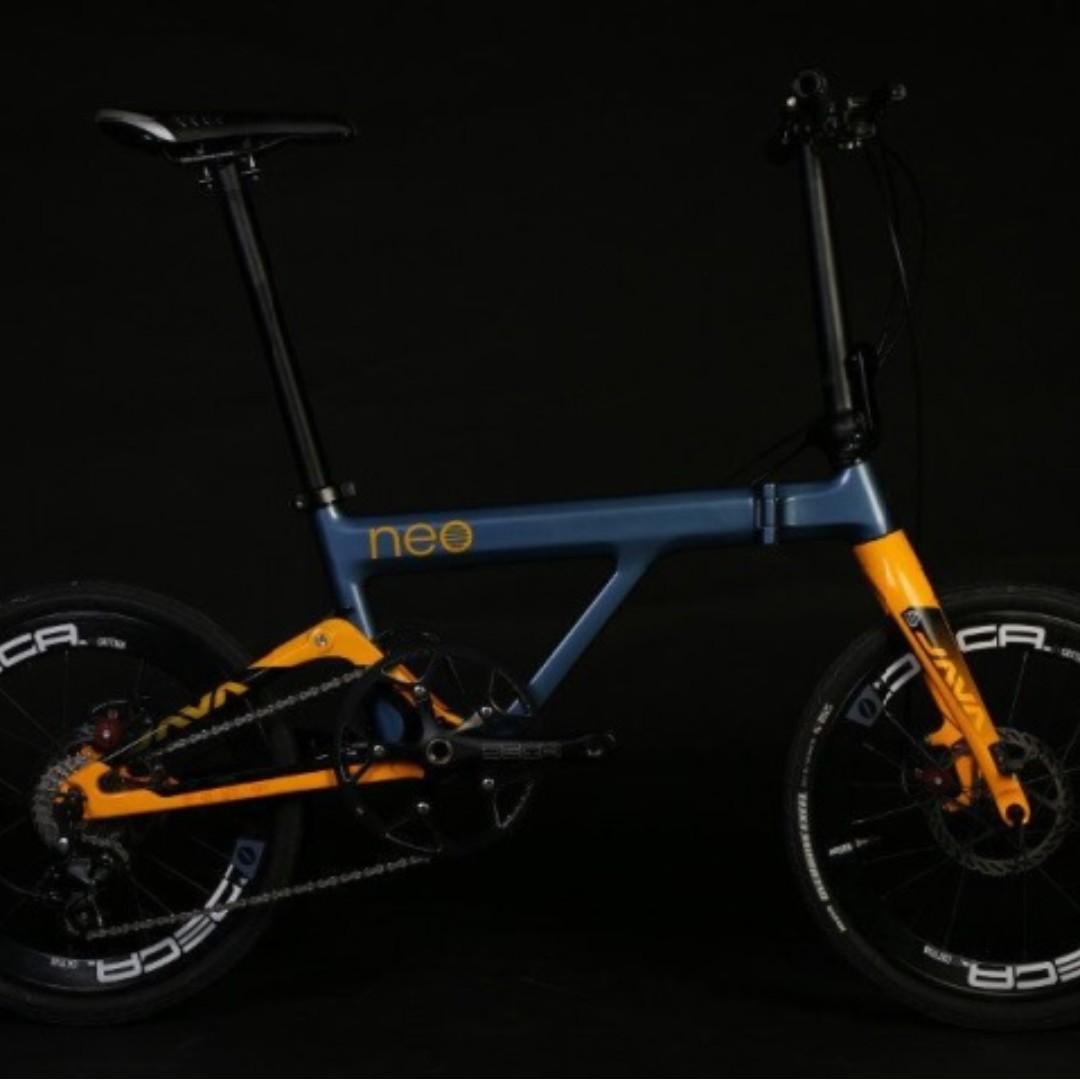 java neo carbon folding bike