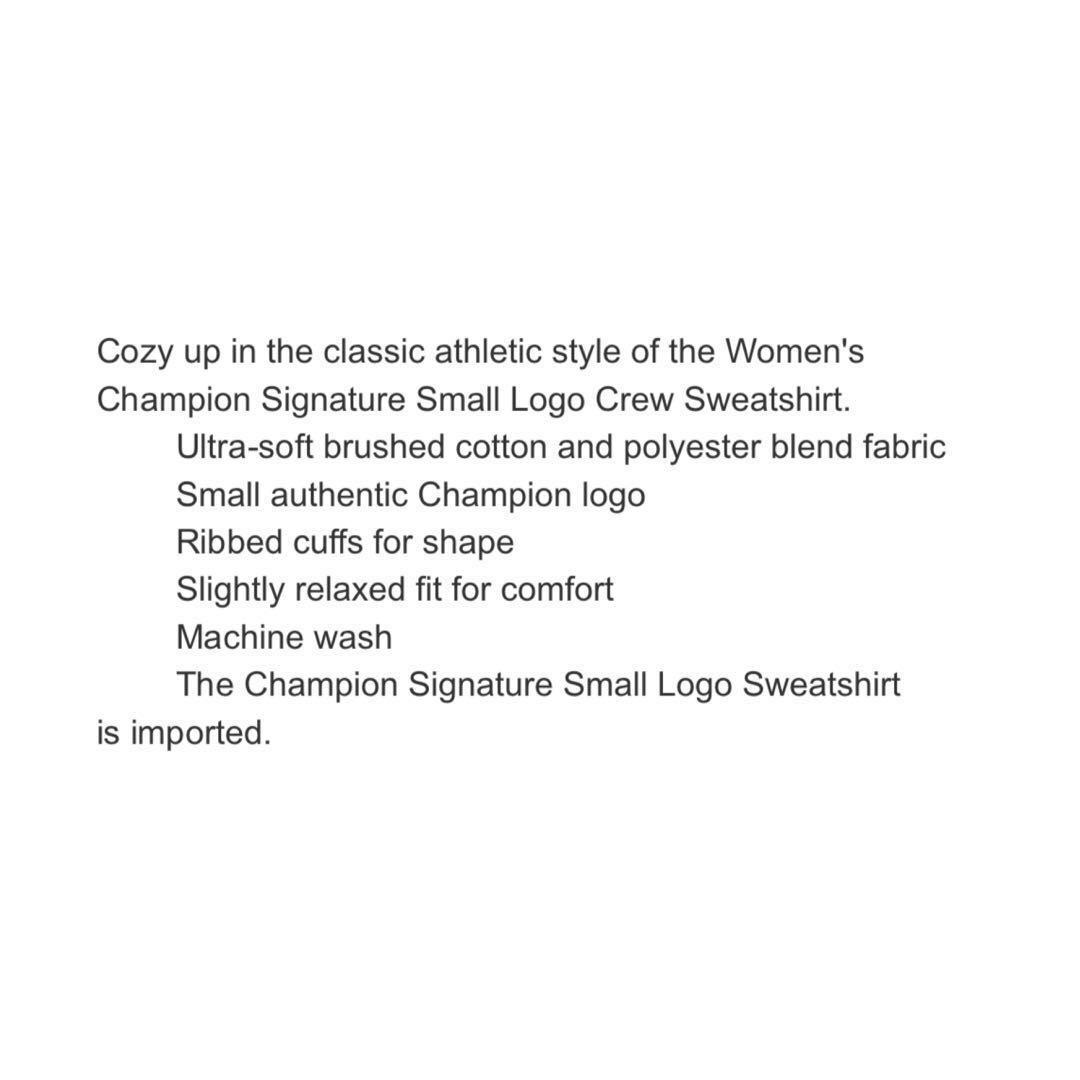 women's champion signature small logo crew sweatshirt