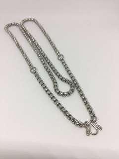 Stainless Steel Necklace (4mm x 65cm) - 3 hooks