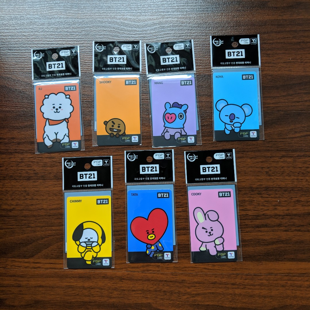 Bt21 X Gs25 T Money Card Korean Fare Card Official Entertainment K Wave On Carousell