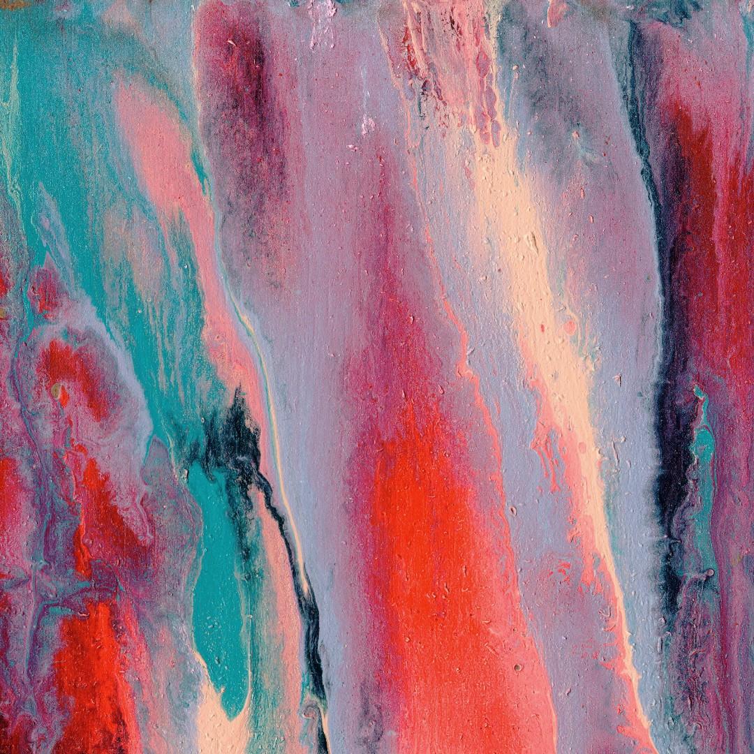 Acrylic Fluid Painting On Wood Square Design Craft Art Prints On Carousell