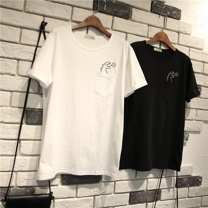plain black and white t shirts