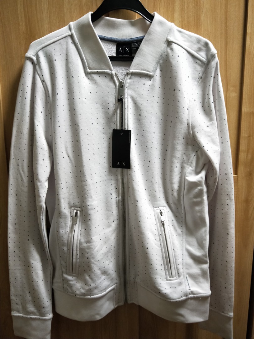 armani exchange white jacket