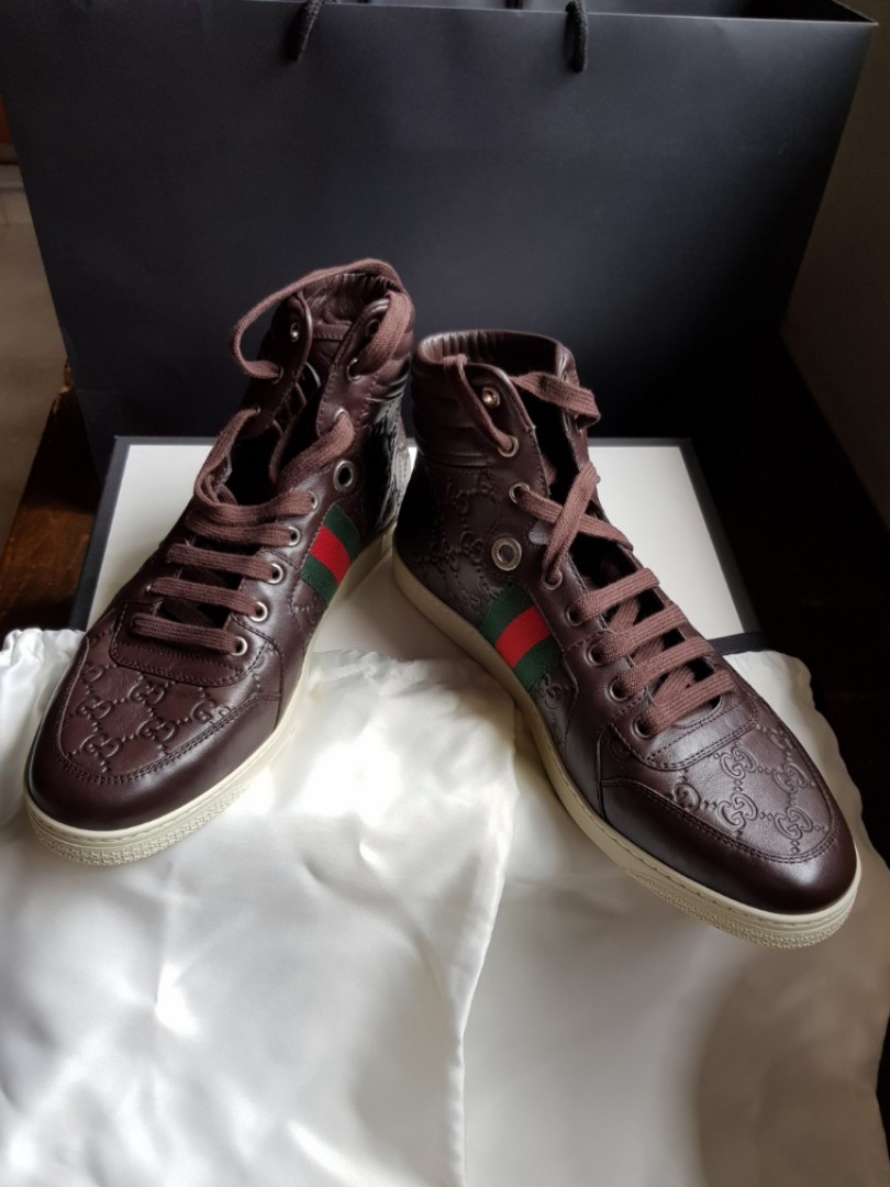 high top leather shoes