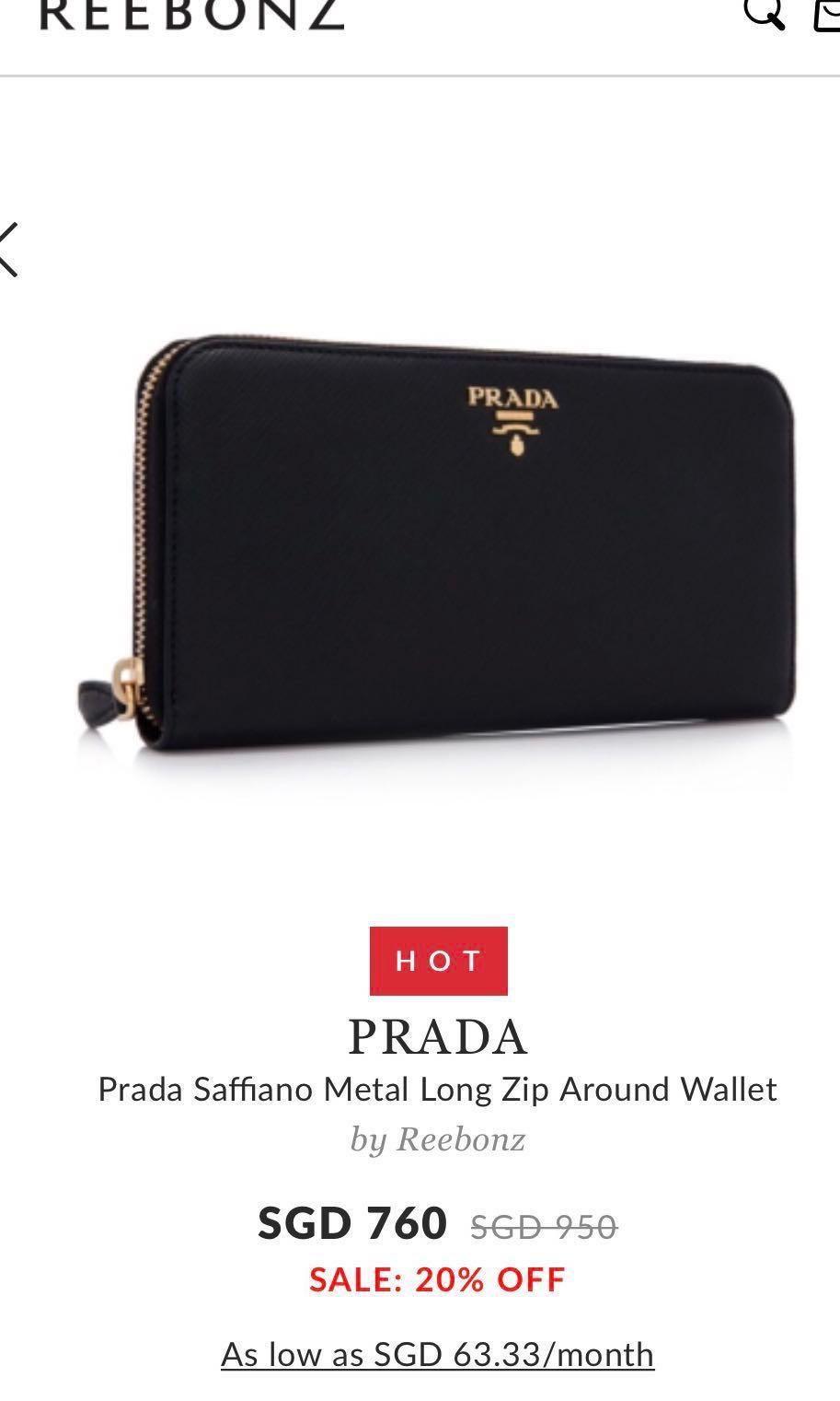 Brand New Prada Saffiano Metal Long Zip Around Wallet Luxury Bags Wallets on Carousell