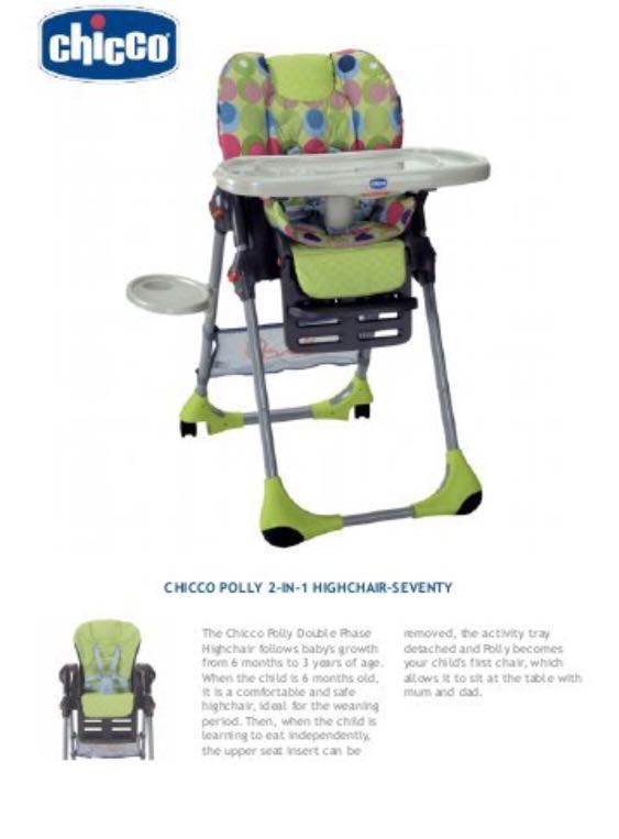 Chicco polly double hot sale phase high chair