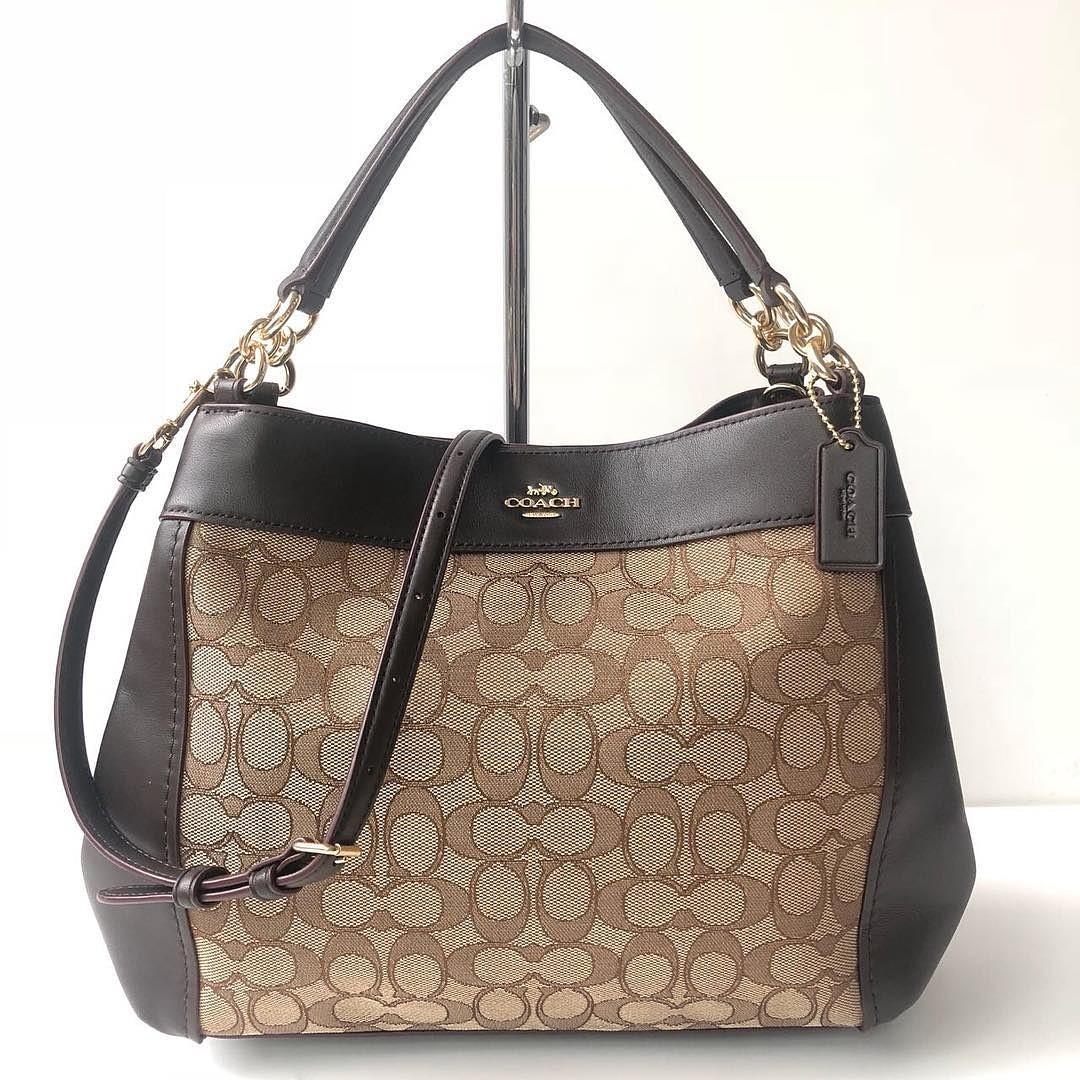 Coach F29548 Signature Small Lexy Khaki Brown 35 28x24x10 cm